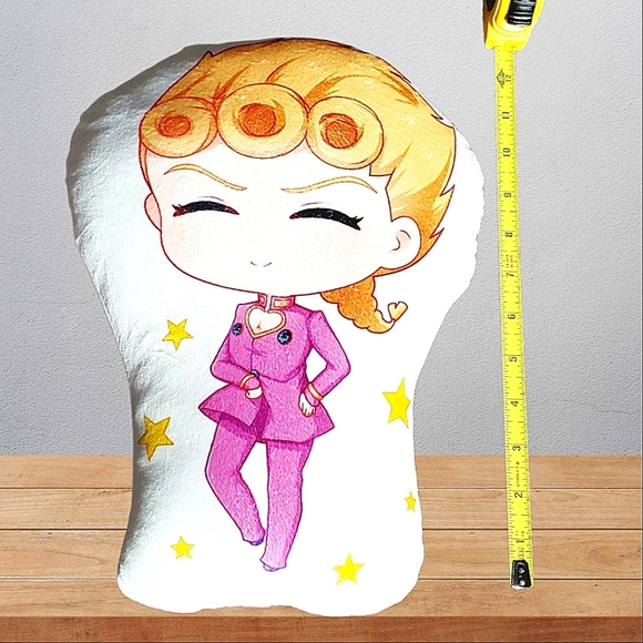 New-Double Sided Jojo's Bizarre Adventure Plush Giorno Giovanna 12"×9" Toy Cute - Picture 3 of 5
